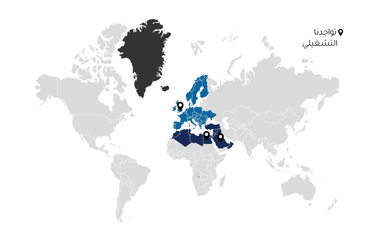 World map showing Valmore locations